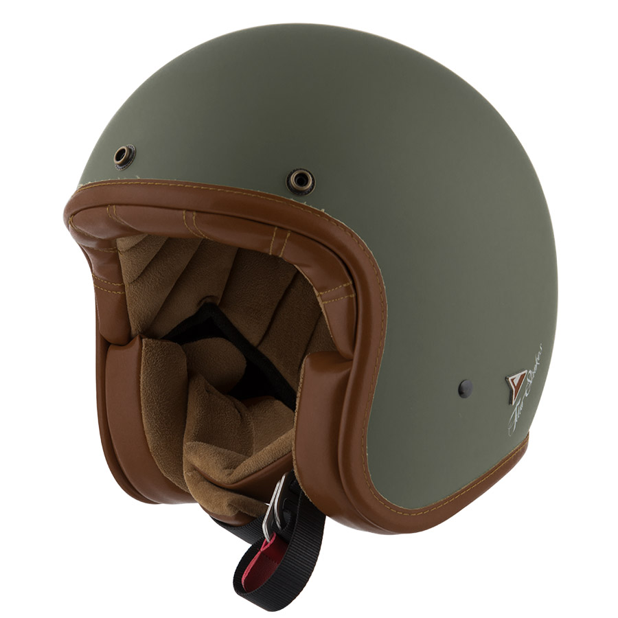 casco verde militar para moto Fuel