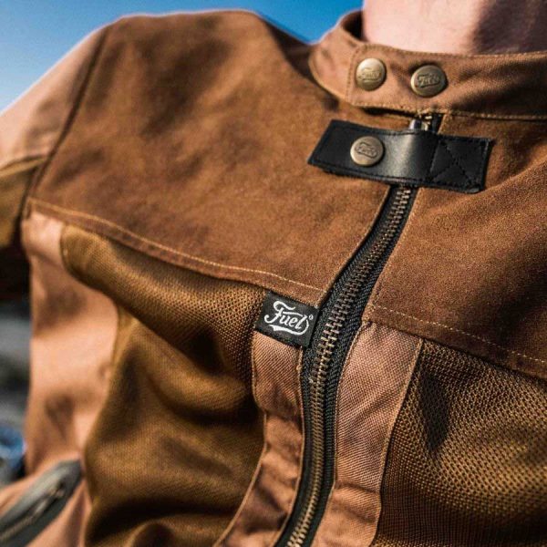 chaqueta marrón para moto Fuel