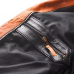 Detalle cremallera de chaqueta fuel bourbon