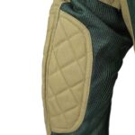 Detalle protector de chaqueta de moto de hombre verde y marrón Teneree Venty III. Coolxity