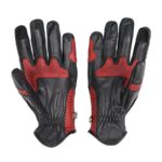 Duo de guantes de moto vista delantera Gloves Amsterdam Man negro y rojo