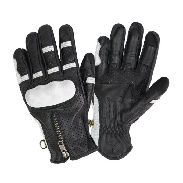 Duo guantes de moto Gloves Amsterdam Man negro y blanco