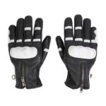 Guantes de moto Gloves Amsterdam Man negro y blanco vista trasera