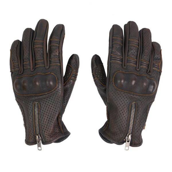 Guantes de moto Gloves Amsterdam Man marrón oscuro vista trasera