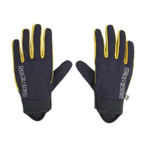 Vista trasera guantes de moto de la marca Gloves Forest negro