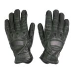 Vista trasera guantes de moto Gloves Pilot II en negro y verde