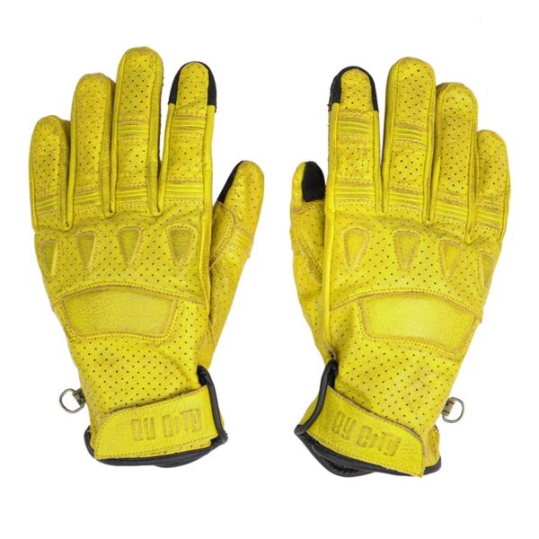 Vista trasera par de guantes de moto Gloves Pilot II en amarillo