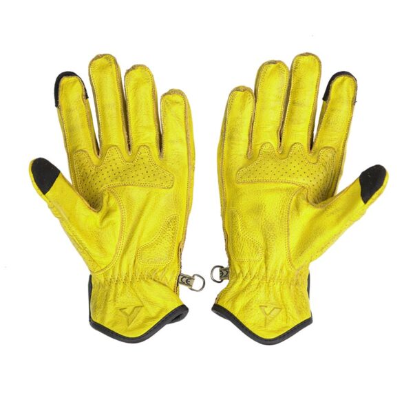 Vista delantera par de guantes de moto Gloves Pilot II en amarillo