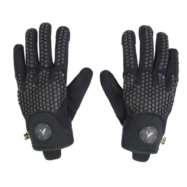 Vista trasera de par de guantes de moto Gloves Sierra en negro