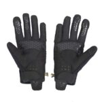 Vista delantera de par de guantes de moto Gloves Sierra en negro