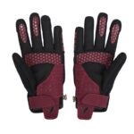 Vista delantera guantes de moto de la marca Gloves Sierra en rojo